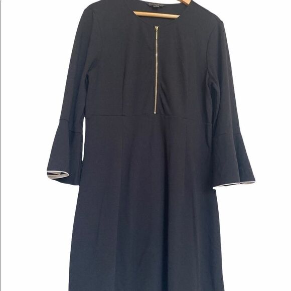 Rachel Zoe | Zip Neck Bell Sleeve Dress 14 - Picture 2 of 8